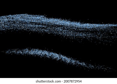 Abstract splashes of water on black background. Frozen motion of round particles. Rain, snow overlay texture. Vector Illustration, Eps 10.