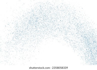 Abstract Splashes Of Water On White Background. Frozen Motion Of Round Drops. Rain, Snow Overlay Texture. Blue Explosion Of Confetti. Design Element. Vector Illustration, EPS 10.