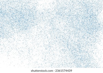 Abstract Splashes Of Water On White Background. Frozen Motion Of Round Drops. Rain, Snow Overlay Texture. Blue Explosion Of Confetti. Design Element. Vector Illustration, EPS 10.