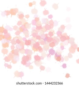 Abstract splashing of pink color flick on white background