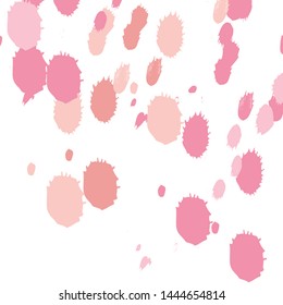 Abstract splashing of pink color flick on white background