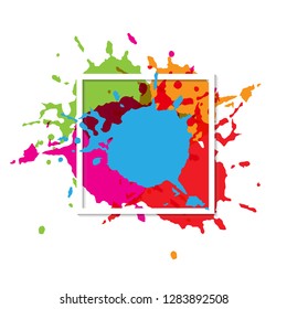 abstract splatter art paint texture background design. illustration vector design background