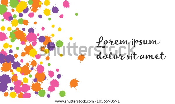 Abstract Splatter Background Bright Watercolor Splashes Royalty