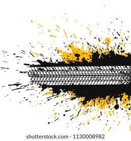 abstract splatter background with tire track