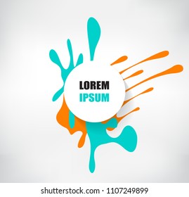 Abstract splatter banner.Vector splash for design use.