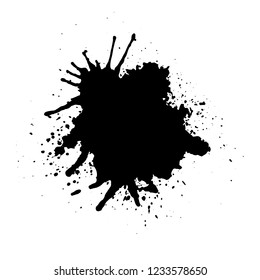 Abstract Splatter Black Color Background Paint Stock Vector (Royalty ...