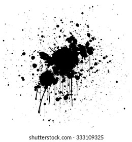 abstract splatter black color background. illustration design.