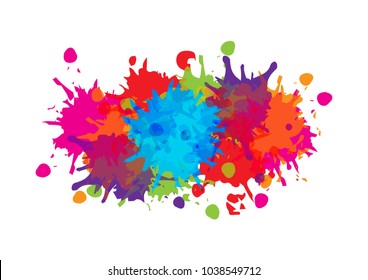 abstract splatter color background design. illustration vector design