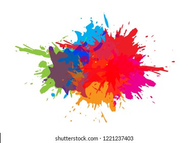 Abstract Splatter Color Background Illustration Vector Stock Vector Royalty Free 1221237403