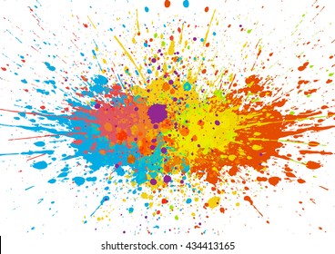 Abstract Splatter Color Background. Illustration Vector Design