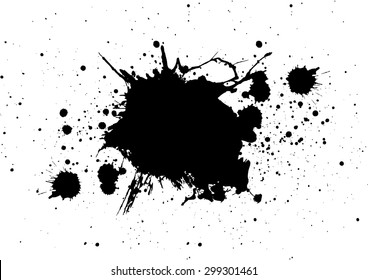 Abstract Splatter Color Black Isolate Background Stock Vector (Royalty ...