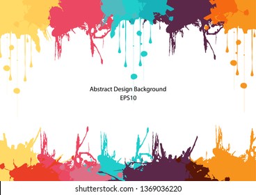 abstract splatter color design background. Bright watercolor. illustration vector design