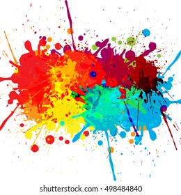 Abstract Splatter Color Design Background. Illustration Vector Design