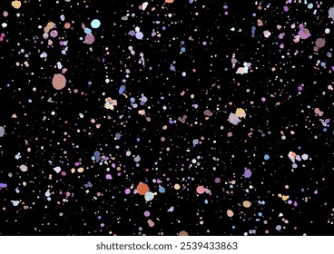 Color Abstractas de la salpicadura en el fondo negro. Diseño de Ilustración vectorial