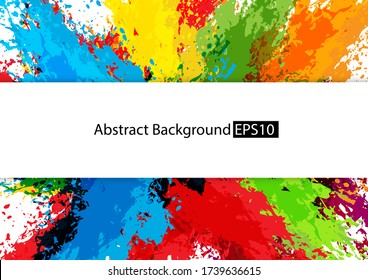 abstract splatter multi color design background,illustration vector design background.