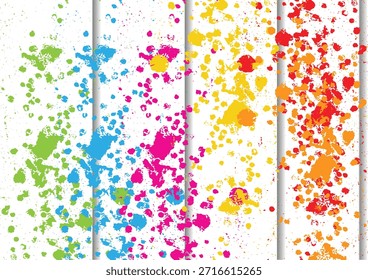 Abstract splatter pintar o projeto colorido do plano de fundo. ilustração design vetorial.