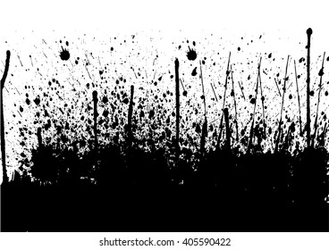 abstract splatter painted  black color background. illustration vector design