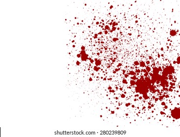 Abstract Splatter Red Color Isolated Background Stock Vector (Royalty ...