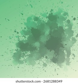 Un fondo abstracto, salpicado de pintura o tinta en tonos verdes y marrones.
