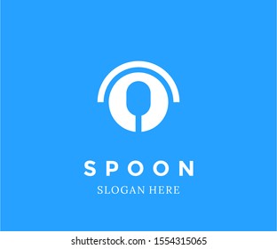 Abstract spoon Logo. Modern template design. Vector illustration