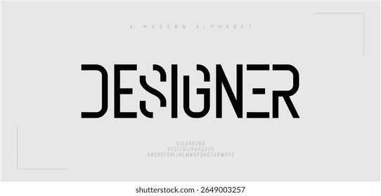 Abstract sport alphabet modern logo font. Typography bold typeface design for sport, technology, fashion, digital, future creative logos fonts. vector illustration
