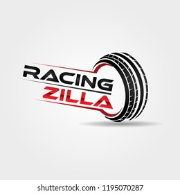 Abstract Sport Automotive Racing Tire Logo Symbol