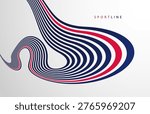 Abstract sport background with flowing parallel lines and single color accent symbolizing speed, focus, race momentum, athletic performance and competitive motion.