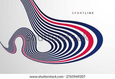 Abstract sport background with flowing parallel lines and single color accent symbolizing speed, focus, race momentum, athletic performance and competitive motion.