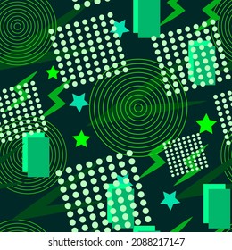 Abstract sport background green colors, flat texture for design, seamless pattern, vector illustration