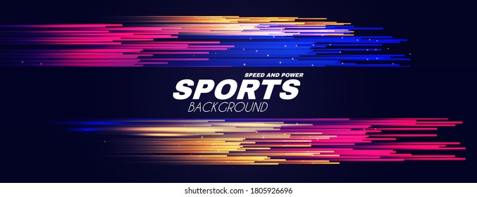 Abstract sport background with motion elements. Light dynamic effect.