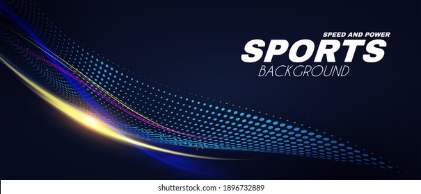 Abstract Sport Background With Motion Elements. Light Dynamic Effect.