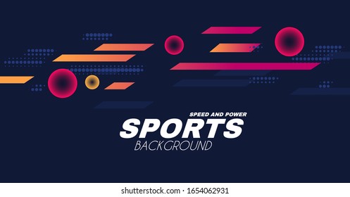 Fondo deportivo abstracto con elementos geométricos en movimiento. Diseño de moda