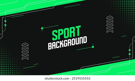 Fondo deportivo Abstractas con Formas diagonales verdes vibrantes. Fondo deportivo de alta calidad con Formas futuristas y geométricas. Perfecto para eventos deportivos, póster, Anuncio