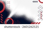 Abstract sport background. White, red and navy background with copy space area very useful for banner on social media and website