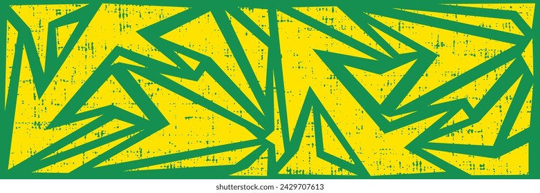Abstract sport banner vector background in yellow and green color. Sports vector backgrounds. Suitable for backdrop, poster and cover template.