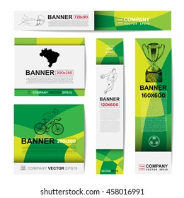 Abstract sport banner for Website Ads.Ratio,728x90,300x250,200x200,120x600,160x600