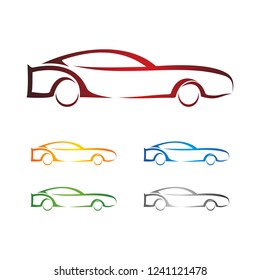 abstract sport car design concept automotive vector logo design 