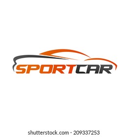 abstract sport car design concept automotive topics vector logo design template