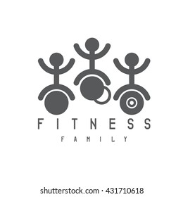 abstract sport and fitness persons vector design template