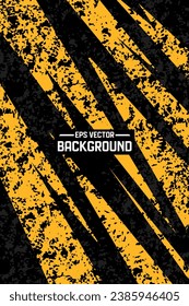 Abstract sport grunge texture background black yellow color vector illustration for jersey pattern
