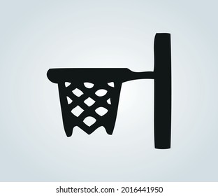 abstract sport icon ball and basket for medal