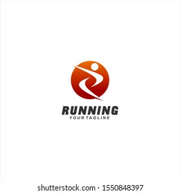 Abstract sport logo design idea and concept