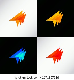 Abstract Sport Logo Template your product, event, business, company, association. Three Arrow sign Sport Logo icon Template