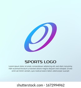Abstract Sport Logo Template for your product, event, business, company, association. Double O monogram. Circle logo