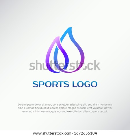 Abstract Sport Logo Template your product, event, business, company, association. Abstract Flame Icon or Logo