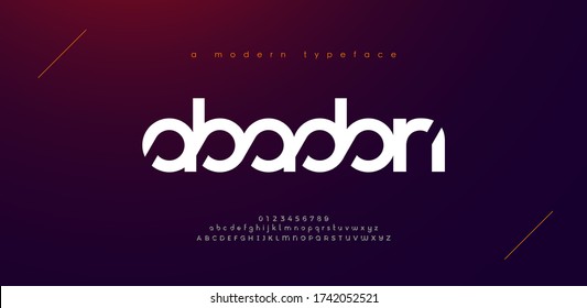 Abstract sport modern alphabet fonts. Typography technology electronic sport digital game music future creative font. vector illustration - Shutterstock ID 1742052521