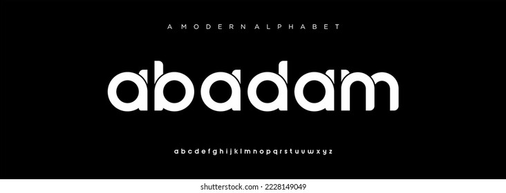 Abstract sport modern alphabet fonts sport digital game music future creative font