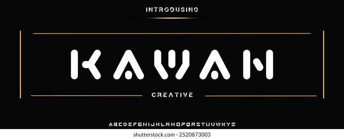 Abstract sport modern alphabet fonts. Typography technology electronic sport digital game music future creative font. vector illustration