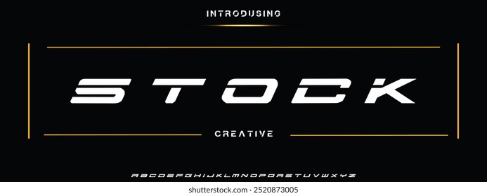 Abstract sport modern alphabet fonts. Typography technology electronic sport digital game music future creative font. vector illustration