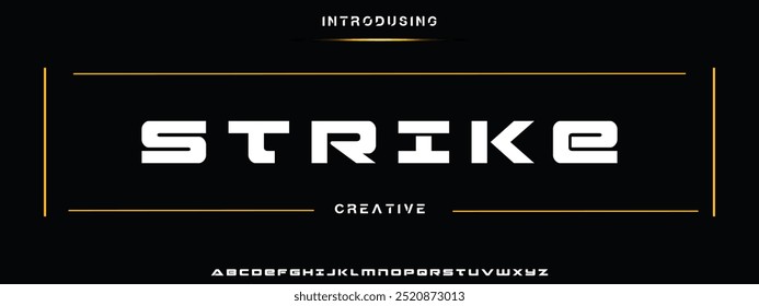 Abstract sport modern alphabet fonts. Typography technology electronic sport digital game music future creative font. vector illustration